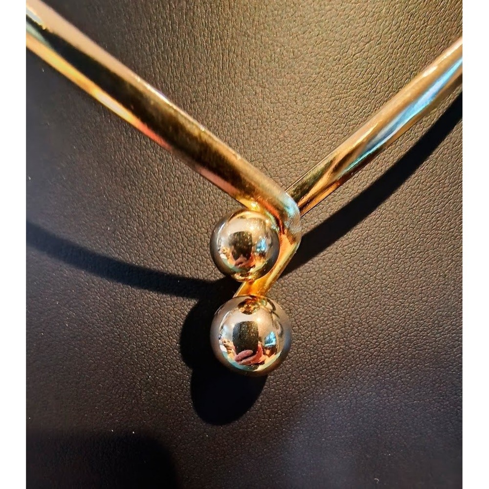 Kenneth Jay Lane Kjl Vintage Gold Tone Metal Coll… - image 5